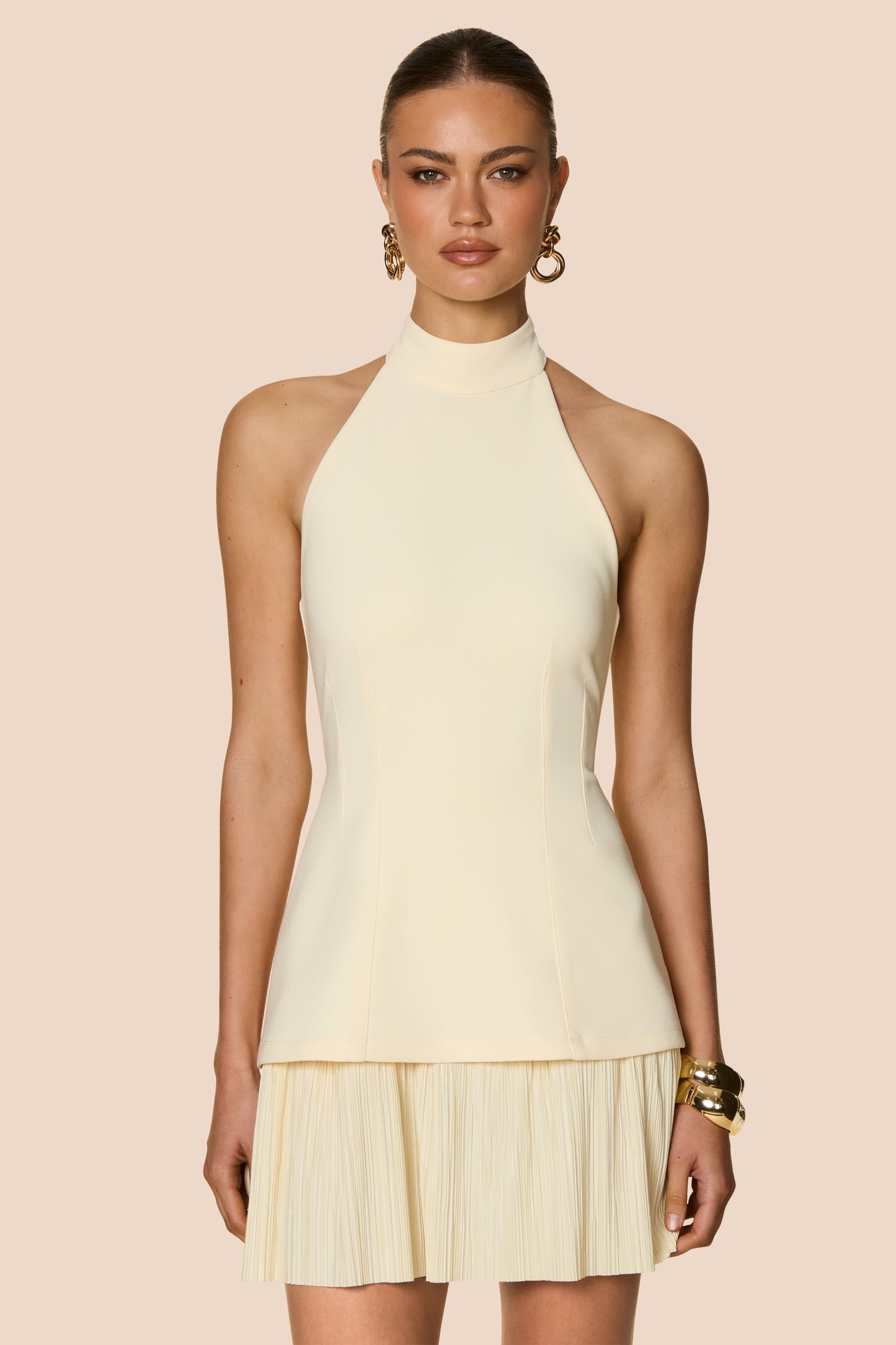 Nookie Darling Mini Dress - Lemon