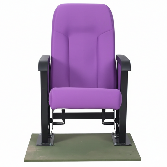 Auditorium Chair with Ergonomic Push Back Design, Soft Upholstery for Cinemas and Halls