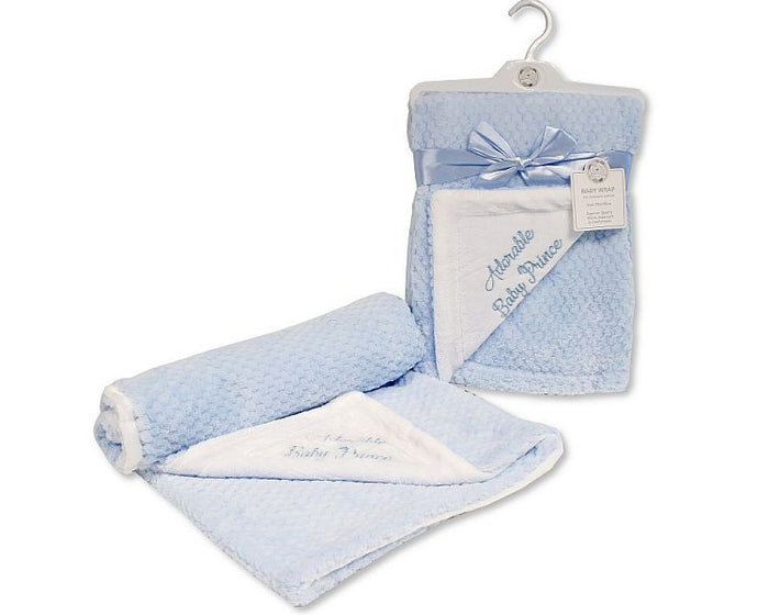 Baby Boys 2 Layer Waffle Wrap - Adorable Baby Prince (PK1) Bw-112-2010s