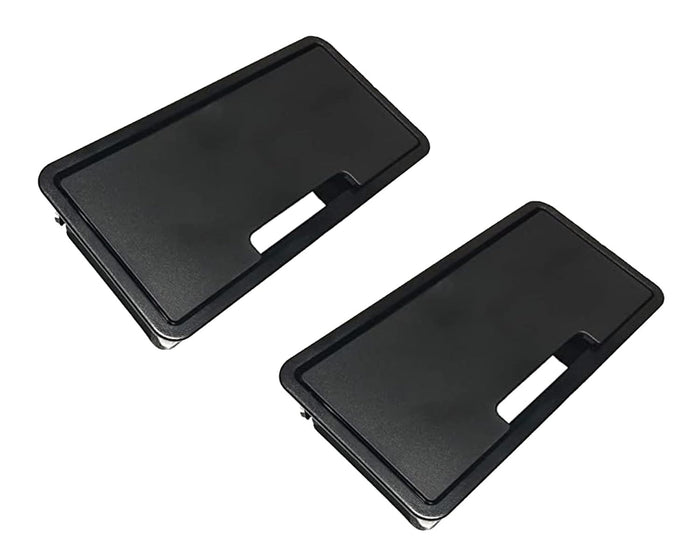 Cable Wire Manager for Computer Table & Office Desk | Rectangular Cable Grommet Organizer with Access Flap | Pack of 2 Black