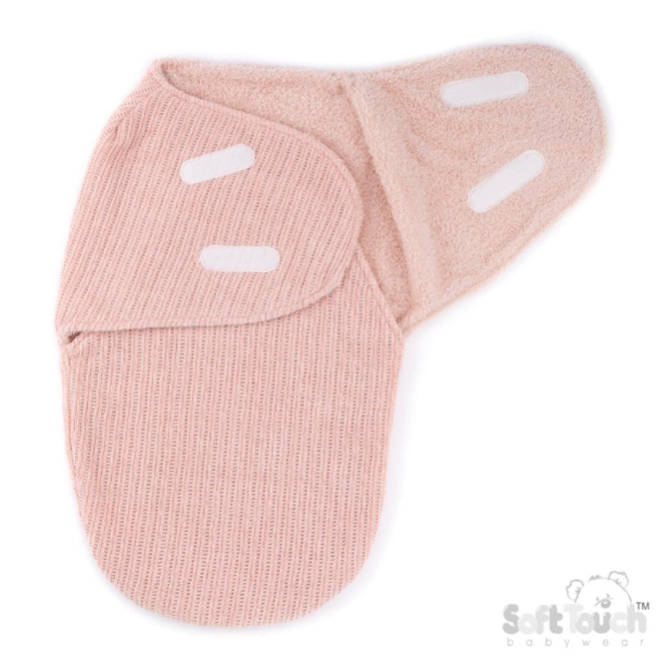 Chenille Cellular Swaddle Wrap - Pink (NB-3m) (PK4) SW122-P