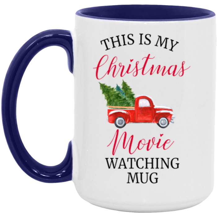 Christmas Movie Watching ceramic coffee mug, product photo 7