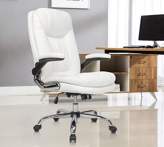 Comfortable Director and Executive Office Chair with Adjustable Armrest, High Back Leatherette | Revolving Chair | Premium and Soft Padded