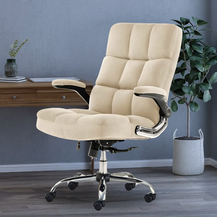 Comfortable Director Office Chair for work with Adjustable Armrest Upholstery in Velvet, Boss Chair (Super Soft)