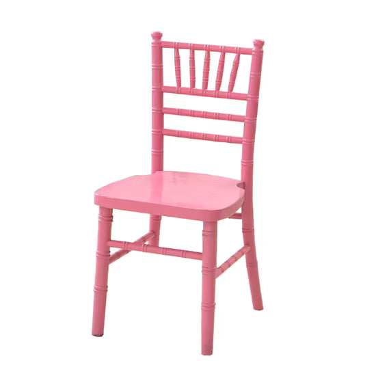 Elegant Pink Chiavari Kids Chair - Durable Bamboo Style for Parties, Playrooms and Events