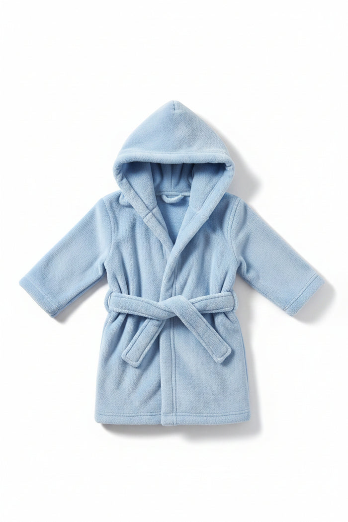Embossed Hooded Robe - Blue/Vehicle (0-6m) (PK4) FBR305B