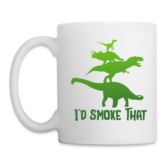 I'd Smoke That Dinosaur BBQ Coffee/Tea Mug - white