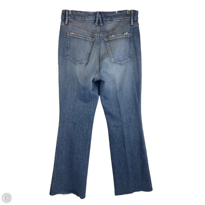 Jeans Straight By Good American In Blue Denim, Size: 8