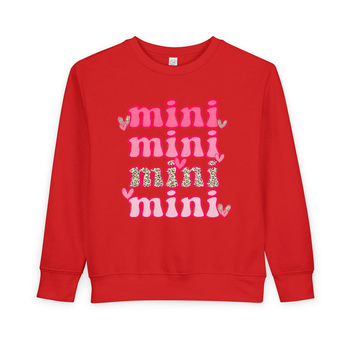Mini 4x Valentine's crewneck sweatshirt in Red