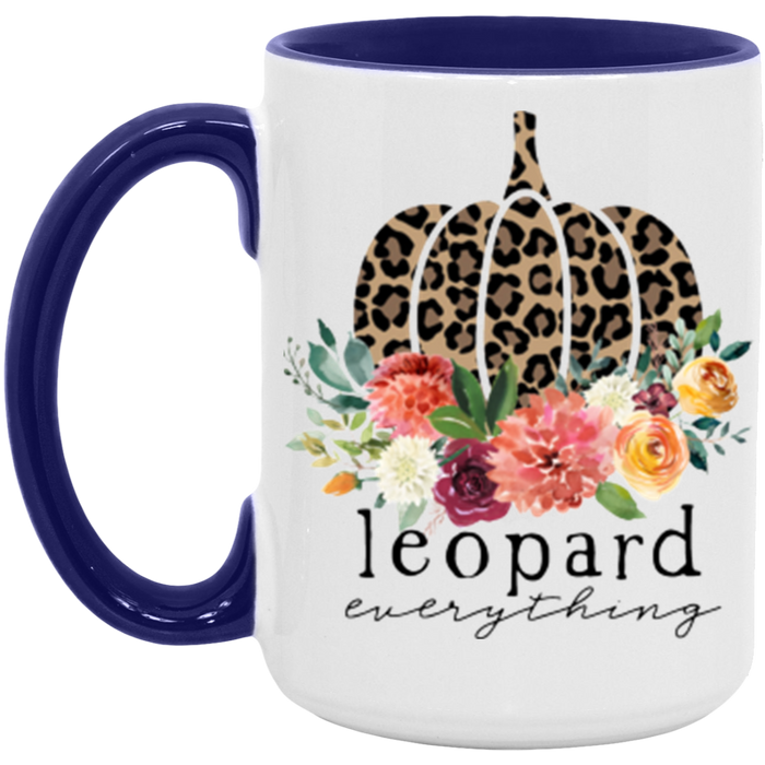 Leopard Everything Pumpkin ceramic coffee mug, product photo 7