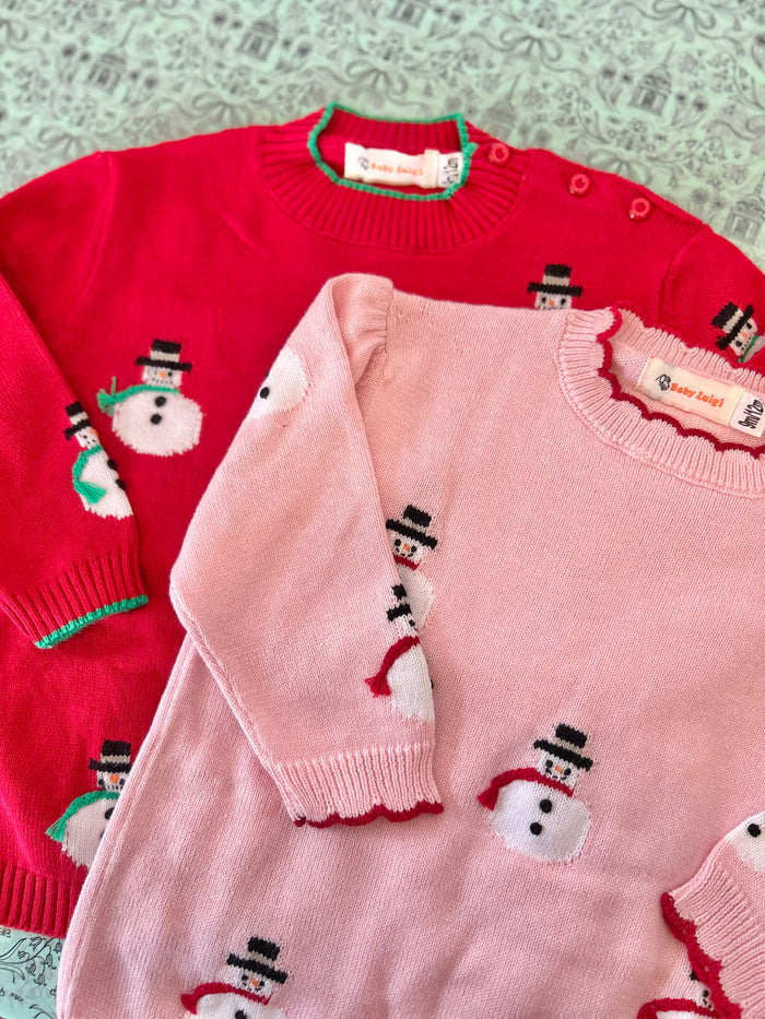 Luigi - Sweater - Pink Snowman