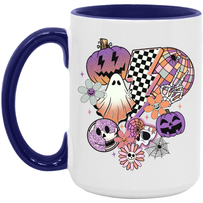 Neon Halloween Everything ceramic coffee mug, product photo 7