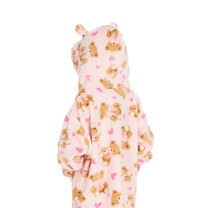 Oversized Teddy Print Plush Gown (One Size - 3-6 Years) (PK4) 18C1079