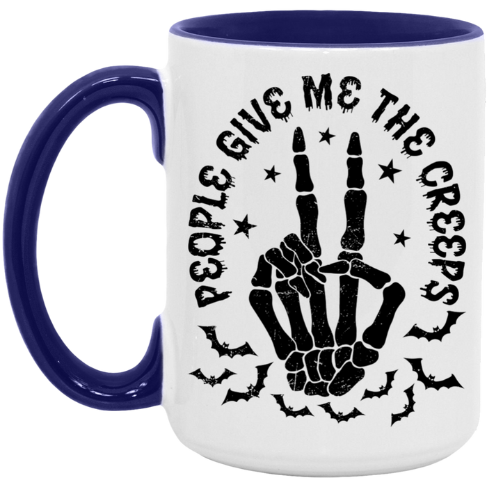 People Give Me The Creeps ceramic coffee mug, product photo 7