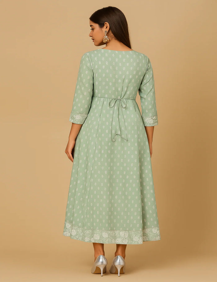 Sage Green Anarkali