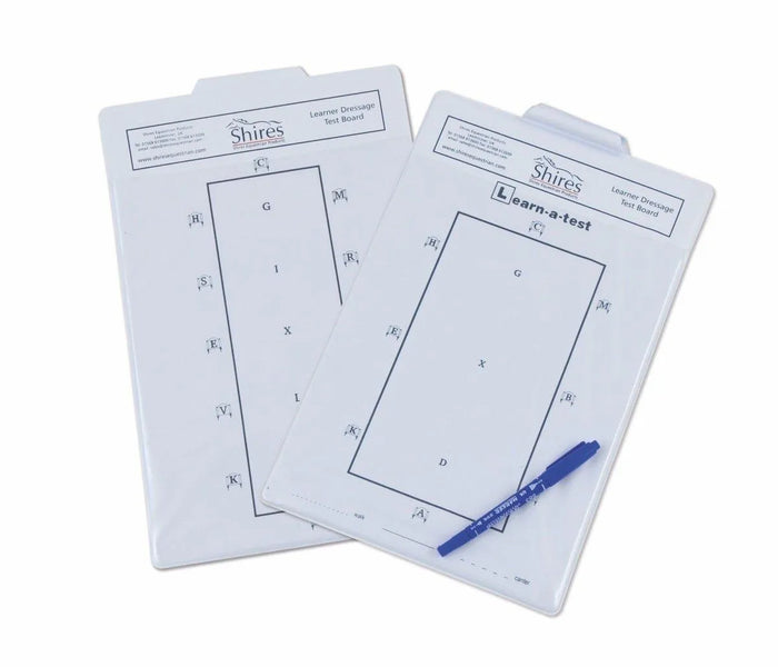 Shires Learner Dressage Test Board - White -