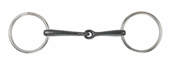 Shires Sweet Iron Jointed Loose Ring Bit - Black Sweet Iorn - 4.5