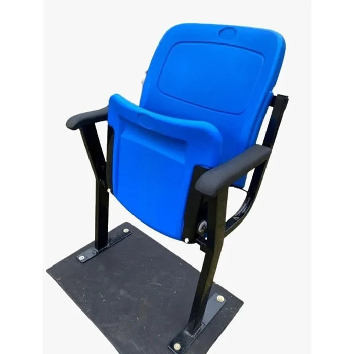 Stadium Chair with Foldable Seat, Heavy-Duty Frame, and Weatherproof Finish for Sports Complex Seating