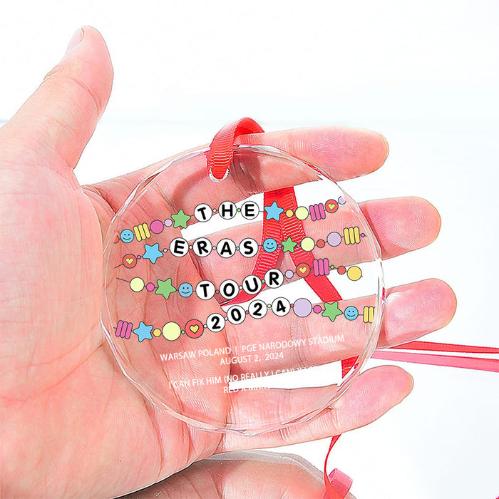 The Eras Tour Glass Ornament, Christmas Gifts For Swifties