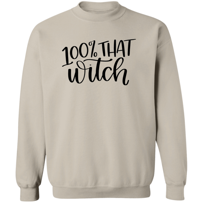 100% That Witch crewneck sweatshirt in Sand