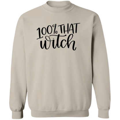100% That Witch crewneck sweatshirt in Sand