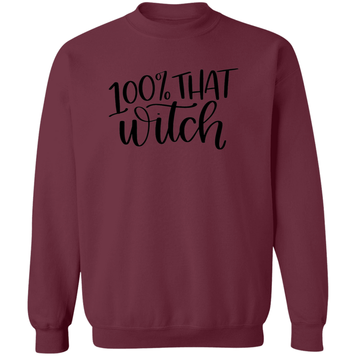 100% That Witch crewneck sweatshirt in Maroon