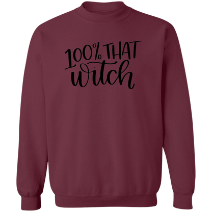 100% That Witch crewneck sweatshirt in Maroon