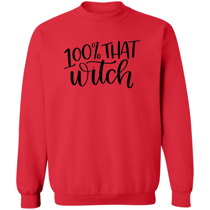100% That Witch crewneck sweatshirt in Red