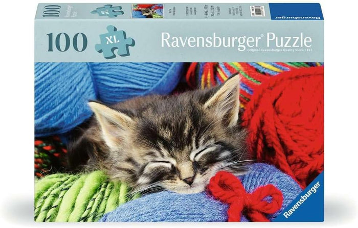 100 XL Piece Jigsaw Puzzle - Wool Cat | Ravensburger