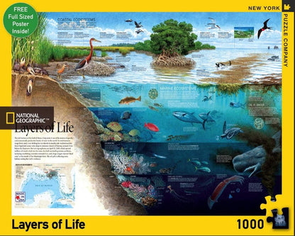 1000 Piece Jigsaw Puzzle - National Geographic Layers of Life | New York Puzzle Company
