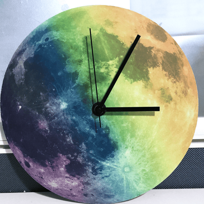 Gadget Gerbil 12in Glow In The Dark Moon Wall Clock
