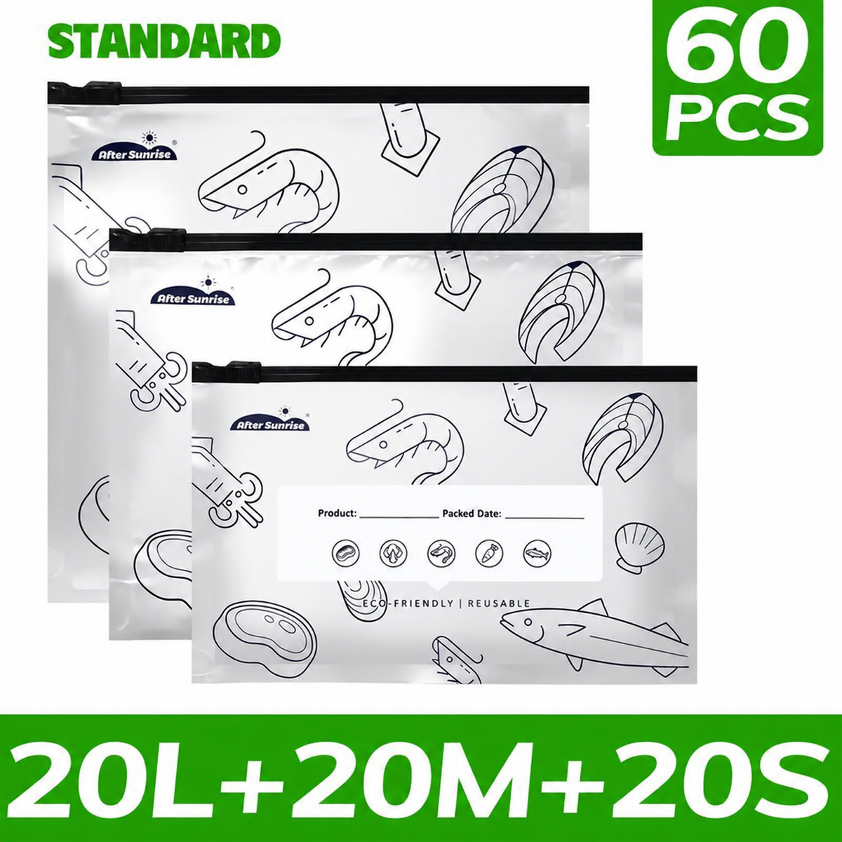 Reusable Aluminum Foil Sealable Storage Bags