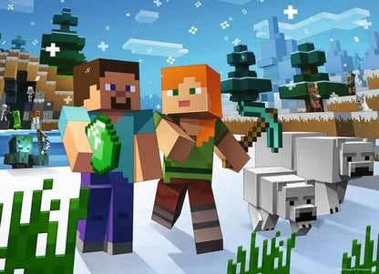 4x100 Piece Children's Jigsaw Puzzle - Minecraft Biome Exploration | Ravensburger