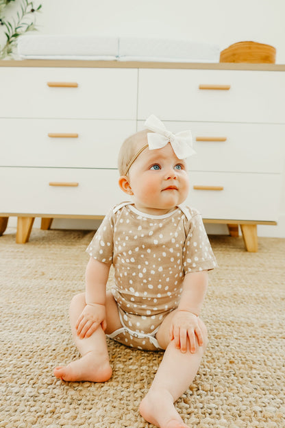 Short Sleeve Bodysuit - Fawn