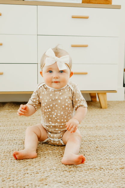Short Sleeve Bodysuit - Fawn