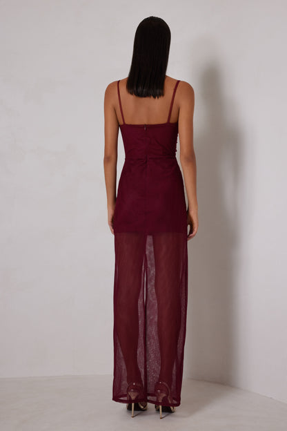 Alicia Dress - Wine