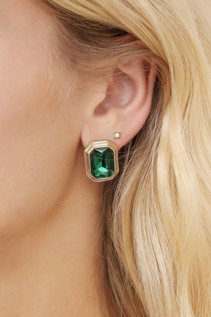 Emerald Deco Earrings