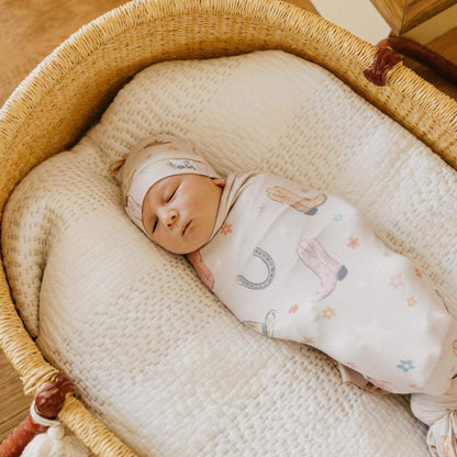 Knit Swaddle Blanket - Cheyenne