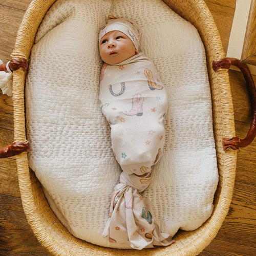 Knit Swaddle Blanket - Cheyenne