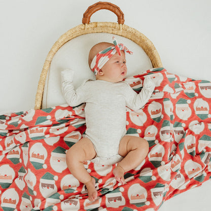 Knit Swaddle Blanket - Claus
