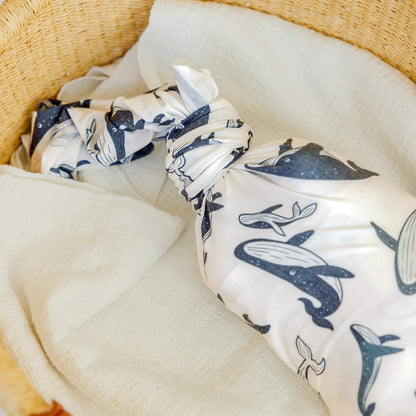 Knit Swaddle Blanket - Cove
