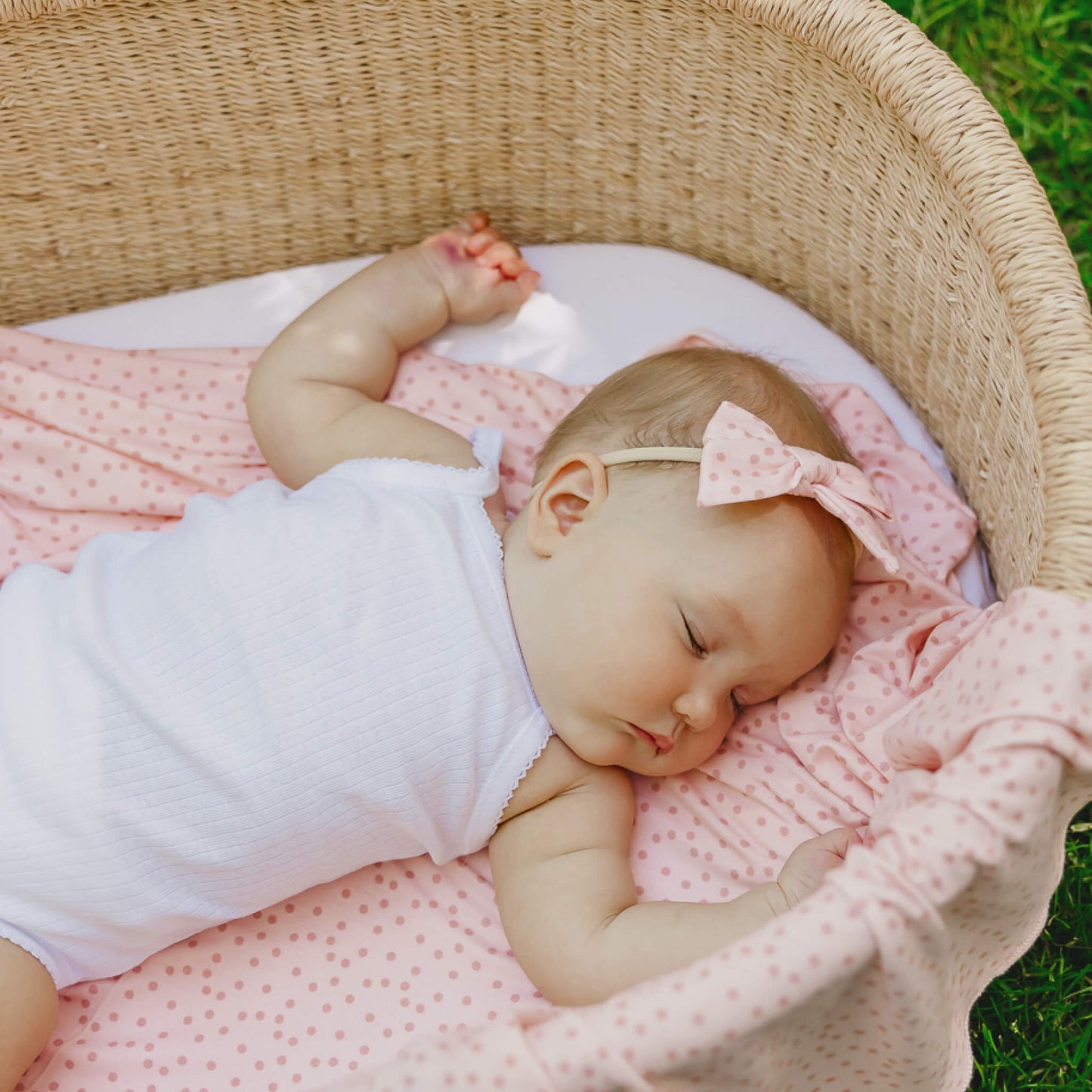 Knit Swaddle Blanket - Dottie