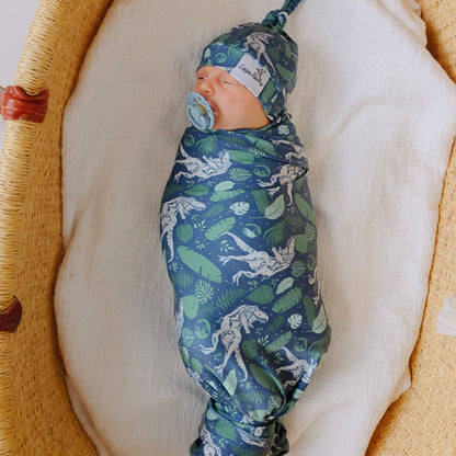 Knit Swaddle Blanket - Jurassic Park