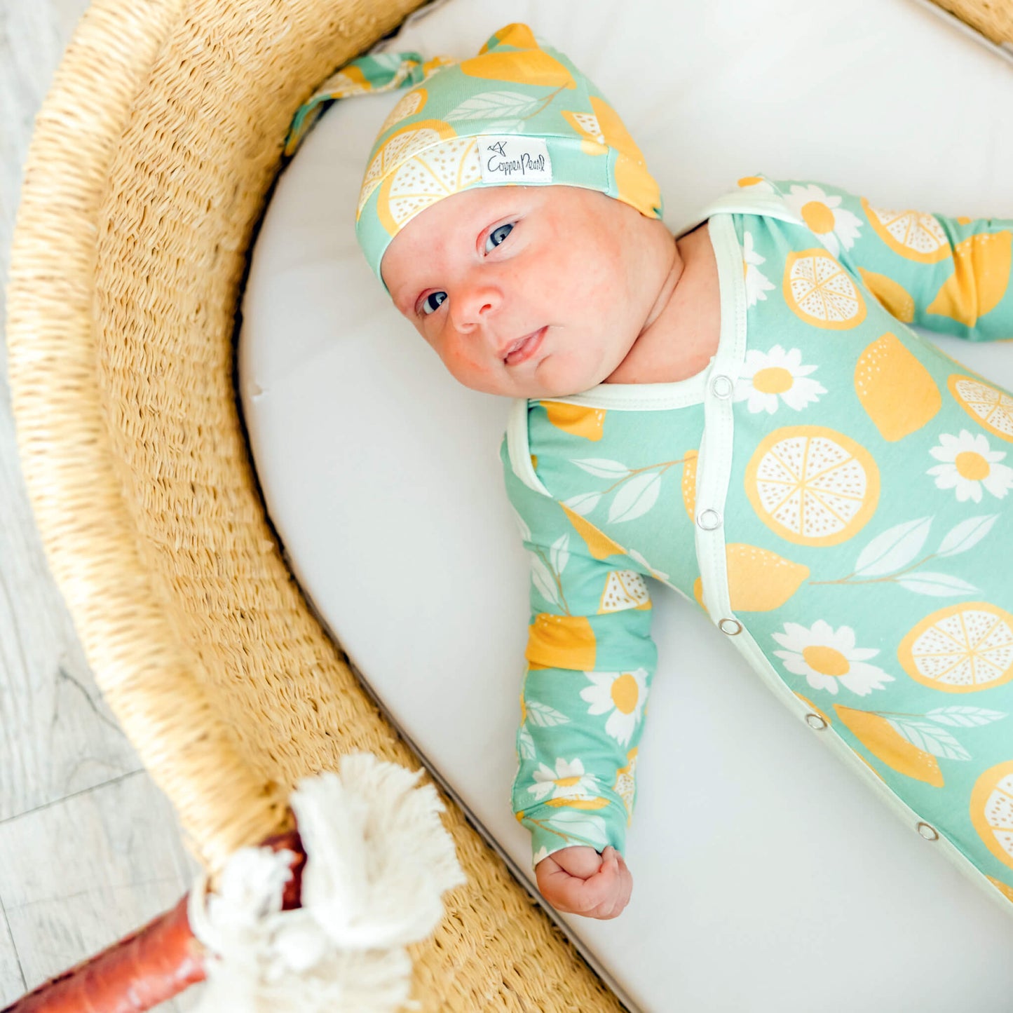 Newborn Knotted Gown - Lemon