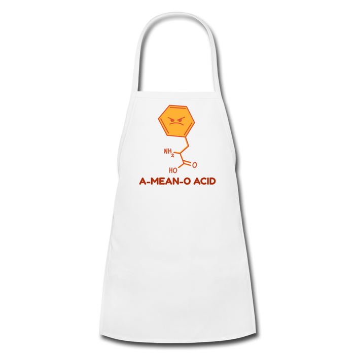 A-Mean-O Acid Funny Kids' Apron - white
