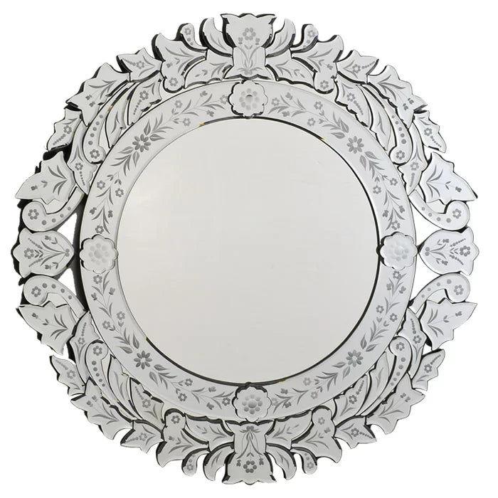 Accent Silver Round Wall Mirror