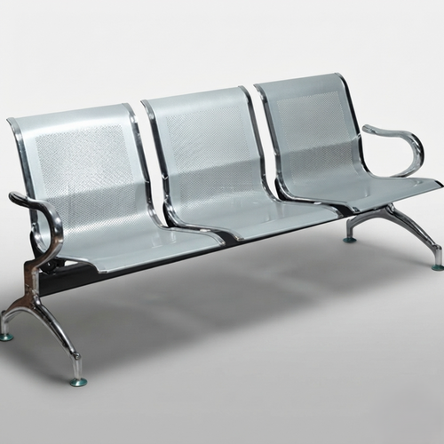 Airport Waiting Chair with Wide Seat Base, Non-Slip Legs, and Comfortable Backrest for Long Wait Hours