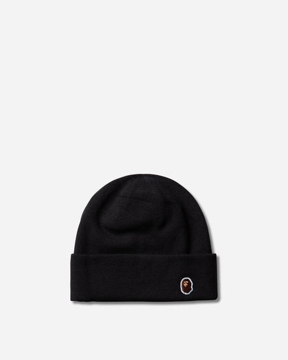 A Bathing Ape Ape Head One Point Knit Cap Black Hats Caps 1M80181004 BKX