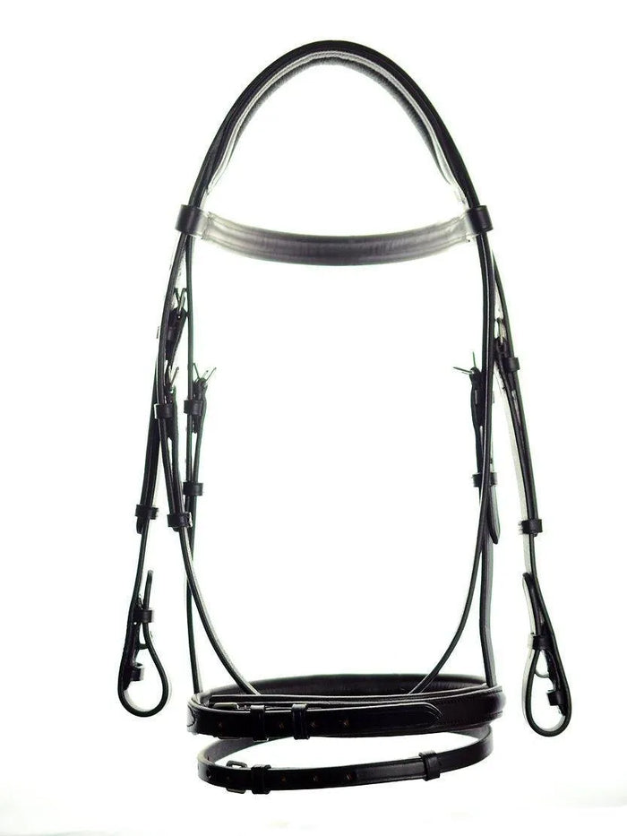 Ascot Comfort Padded Flash Bridle - Black - Pony
