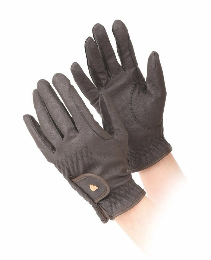 Aubrion Arene FlexFit Riding Gloves - Child - Brown - L